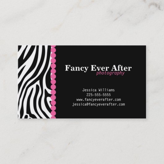 Fancy Zebra afdrukken Visitekaartje (Voorkant)