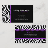 Fancy Zebra afdrukken Visitekaartje (Voorkant / Achterkant)