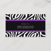 Fancy Zebra afdrukken Visitekaartje (Achterkant)