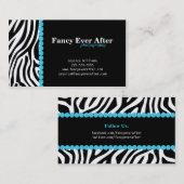 Fancy Zebra afdrukken Visitekaartje (Voorkant / Achterkant)