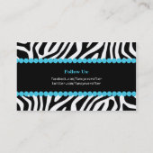 Fancy Zebra afdrukken Visitekaartje (Achterkant)