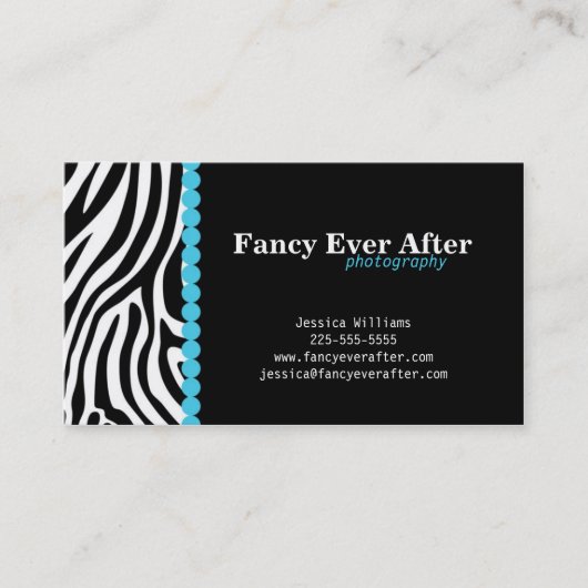 Fancy Zebra afdrukken Visitekaartje (Voorkant)