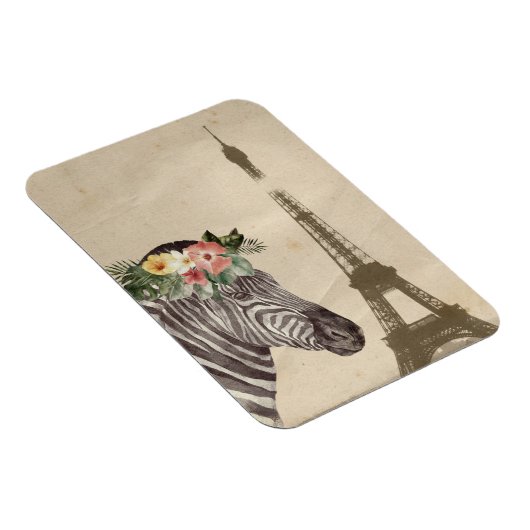 Fancy Zebra- en Eiffeltoren Magneet (Rechterzijde)