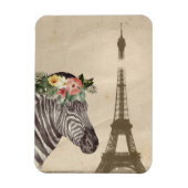 Fancy Zebra- en Eiffeltoren Magneet (Verticaal)