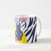 Fancy Zebra: Roze Zonnebril . Koffiemok (Voorkant rechts)