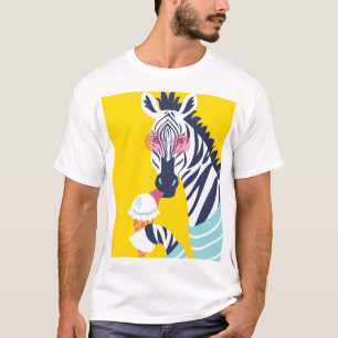 Fancy Zebra: Roze Zonnebril . T-shirt