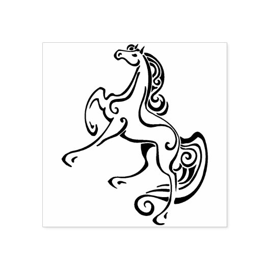 fancy zegel voor paardenkunst rubberstempel (Afrduk)