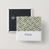 Fancy Zigzagpatroon Buttonnen | Stijlvolle geometr Vierkante Button 5,1 Cm (Voorkant /achterkant)