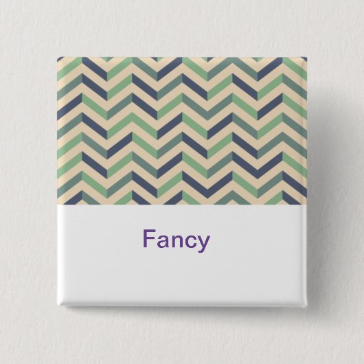 Fancy Zigzagpatroon Buttonnen | Stijlvolle geometr Vierkante Button 5,1 Cm (Voorkant)