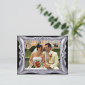 Fancy Zilver Lijst Voeg hier foto toe Briefkaart (Staand voorkant)