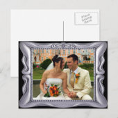 Fancy Zilver Lijst Voeg hier foto toe Briefkaart (Voorkant / Achterkant)