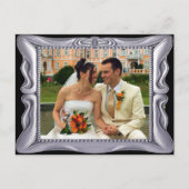 Fancy Zilver Lijst Voeg hier foto toe Briefkaart (Voorkant)