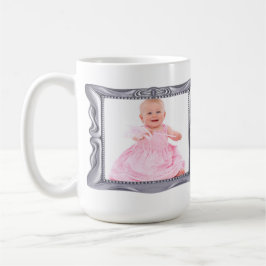 Fancy Zilver Lijst Voeg hier foto toe Mok