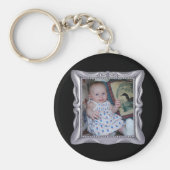 Fancy Zilver Lijst Voeg hier foto toe Sleutelhanger (Voorkant)