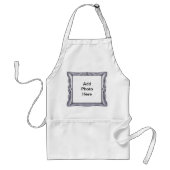 Fancy Zilver Lijst Voeg hier foto toe Standaard Schort (Voorkant)