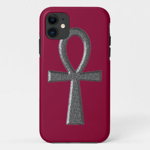 Fancy Zilveren Ankh Case-Mate iPhone Case