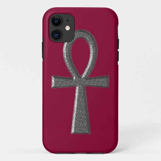 Fancy Zilveren Ankh Case-Mate iPhone Case (Achterkant)