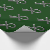 Fancy zilveren Ankh inpakpapier (Hoek)
