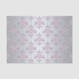 Fancy zilveren en roze/Paarse Damask Tissuepapier