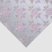 Fancy zilveren en roze/Paarse Damask Tissuepapier (Detail)