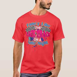 Fancy zoals het spoor van de Race op een Vintage v T-shirt