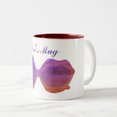 Fancy zonnebril Aangepaste naam Tweekleurige Koffiemok (Voorkant rechts)