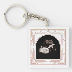 Fancy Zwangerschap Aankondiging Baby baby Sonogram Sleutelhanger