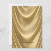 Fancy Zwart en Goud Masquerade Party Kaart (Achterkant)