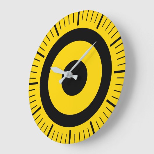 Fancy zwart en gouden wandklok zonder cijfers (Hoek)