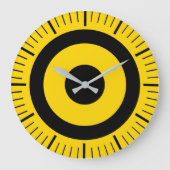 Fancy zwart en gouden wandklok zonder cijfers (Voorkant)