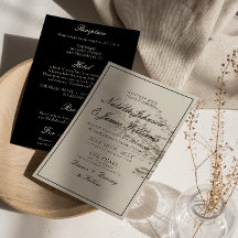 Fancy Zwart en Wit Oud Geld All In One Trouwen
