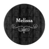 Fancy zwart en zilver snijplank (Voorkant)