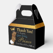 Fancy zwart|Gold Royal African Prince Bedankdoosjes (Achterkant)