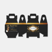Fancy zwart|Gold Royal African Prince Bedankdoosjes (Uitgevouwen)