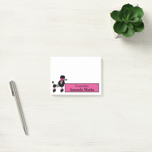 Fancy zwart werkstation op maat post-it® notes (Kantoor)