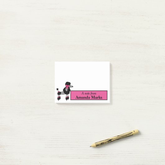 Fancy zwart werkstation op maat post-it® notes (Op bureau)