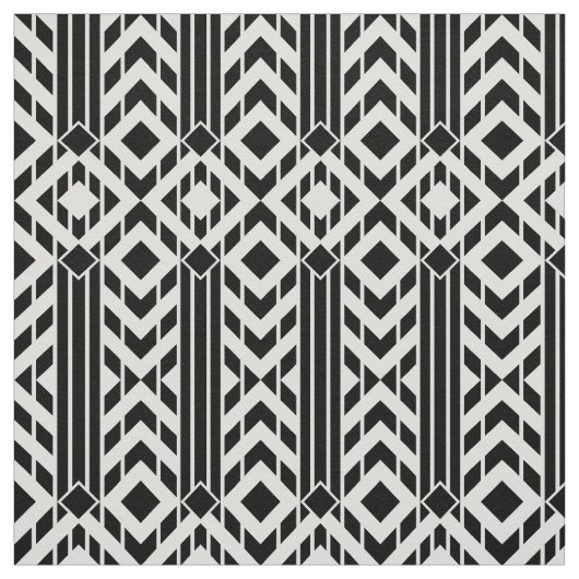 Fancy zwart-wit Chevron Stripes Geometric Stof (Swatch)