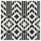 Fancy zwart-wit Chevron Stripes Geometric Stof (Close Up)