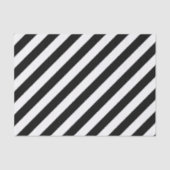 Fancy zwart-wit diagonaal gestreept patroon tissuepapier (Voorkant)