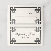 Fancy zwart-wit - Grieks zeer belangrijk Lijst - E Plaatskaartje (Buitenkant ongevouwen)