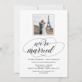 Fancy zwart-witscriptfoto | We zijn getrouwd Kaart (Voorkant)