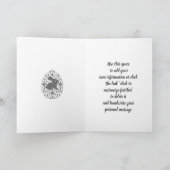 Fancy zwart-witte Kaart op Paasdag (Binnen)