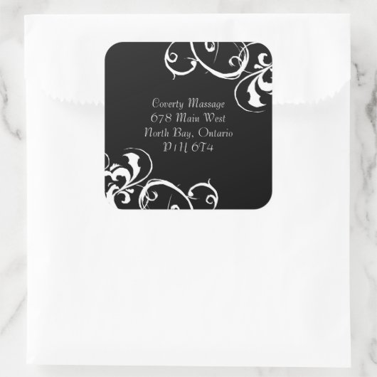 Fancy zwart-witte Stickers (Tas)