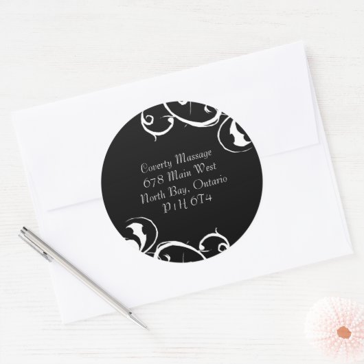 Fancy zwart-witte Stickers - CO (Envelop)