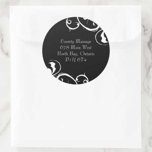 Fancy zwart-witte Stickers - CO (Tas)