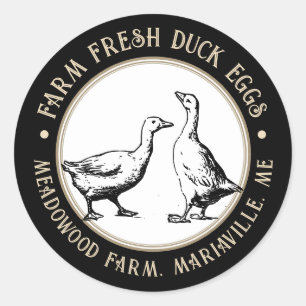 Fancy zwarte Eieren Etiket Euck of Goose Egg Eiere