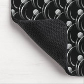 Fancy zwarte en grijze zwammen muismat (Hoek)