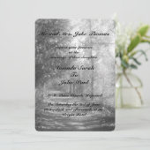 Fancy zwarte en witte Natuur bruiloft Kaart (Staand voorkant)