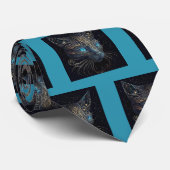 Fancy zwarte kat schilderij Stropdas (Opgerold)