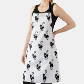 Fancy zwarte keukat schort (Insitu)